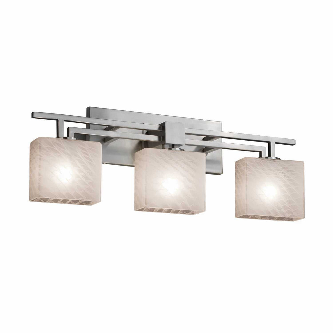 Fusion Three Light Bath Bar in Brushed Nickel Justice Designs