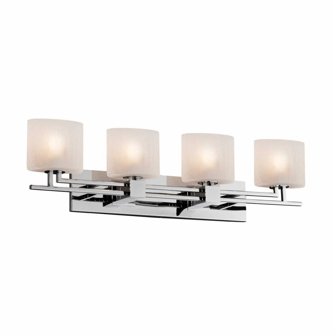 Fusion Four Light Bath Bar in Polished Chrome Justice Designs