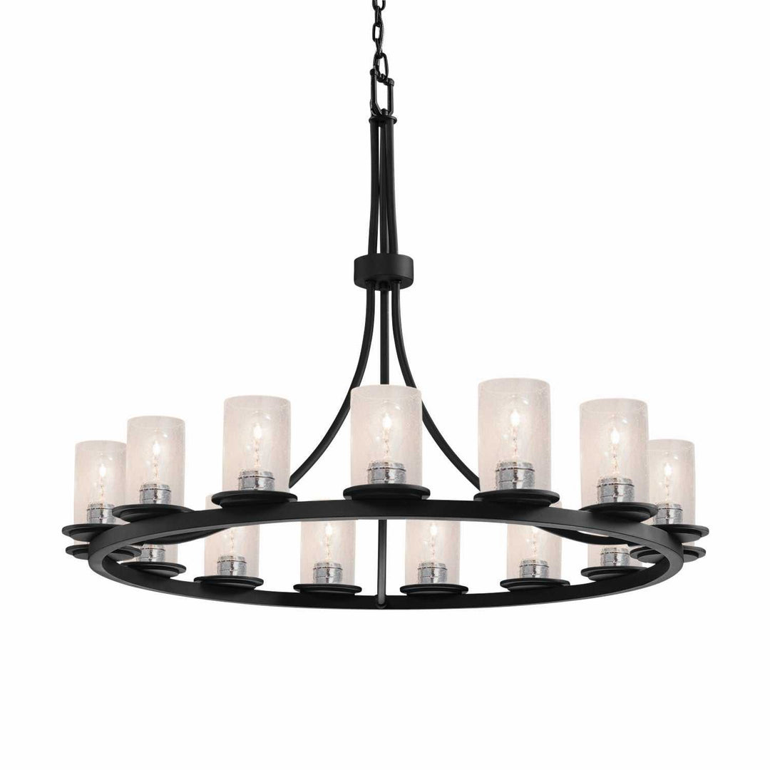 Fusion LED Chandelier in Matte Black Justice Designs