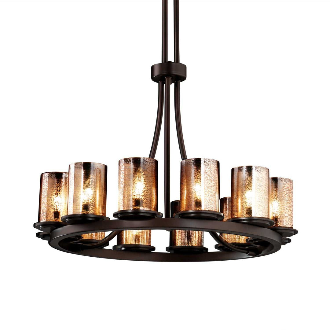 Fusion LED Chandelier in Dark Bronze Justice Designs