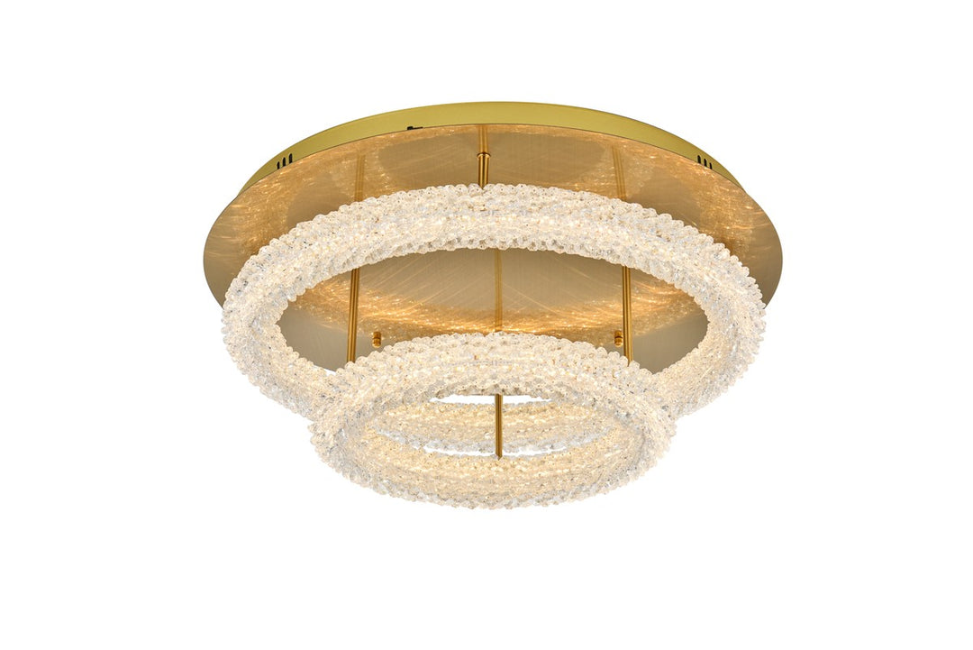 Elegant Lighting - 3800F26L2SG - LED Flush Mount - Bowen - Satin Gold
