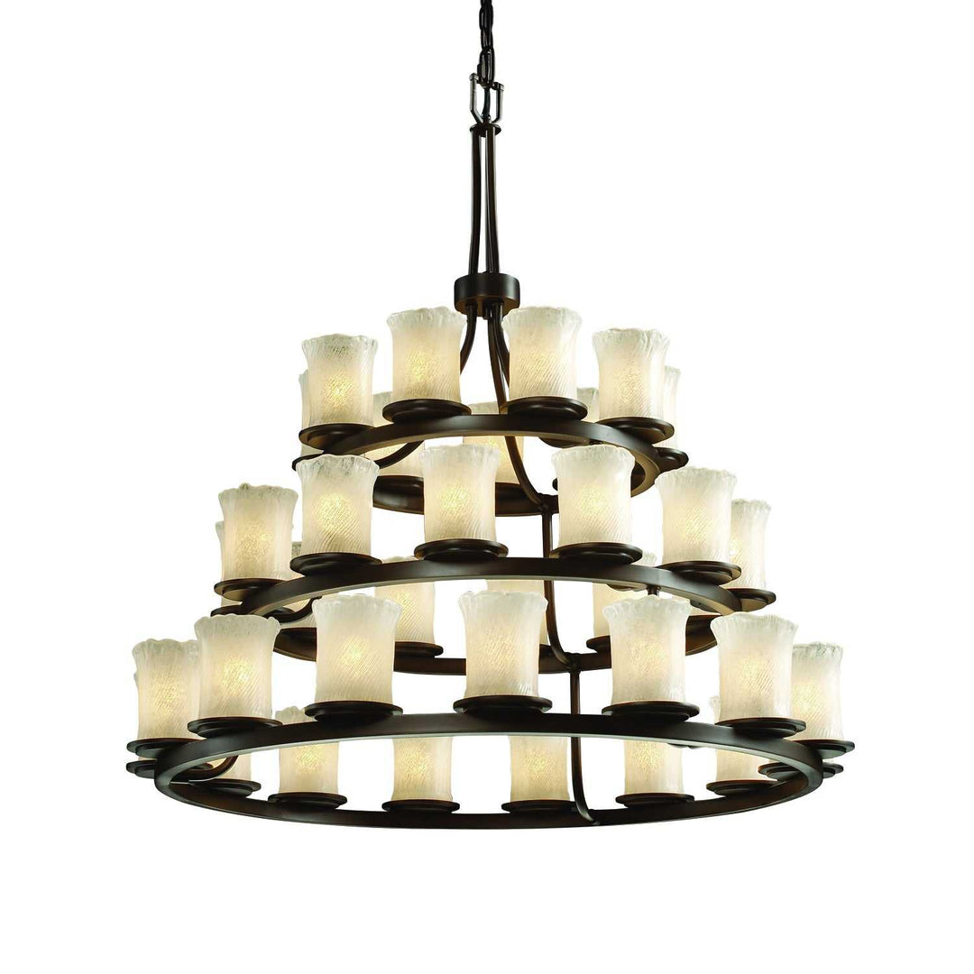 Veneto Luce LED Chandelier in Dark Bronze Justice Designs