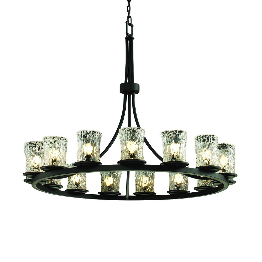 Veneto Luce LED Chandelier in Matte Black Justice Designs