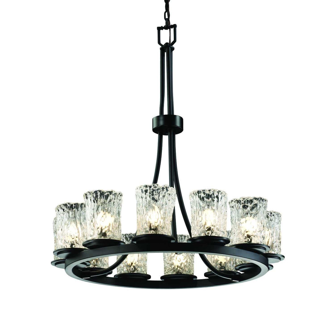 Veneto Luce LED Chandelier in Matte Black Justice Designs