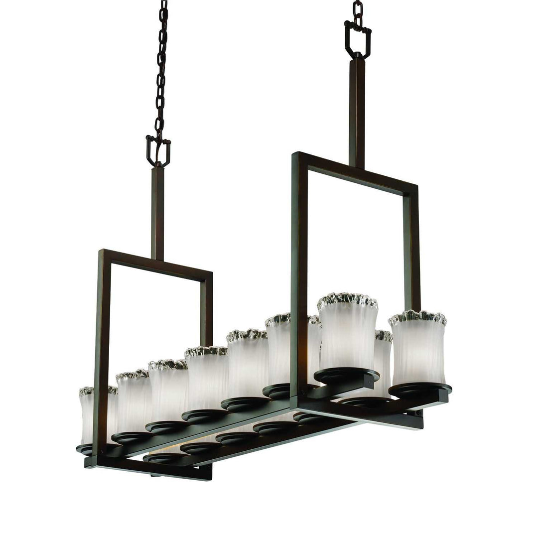 Veneto Luce LED Chandelier in Dark Bronze Justice Designs