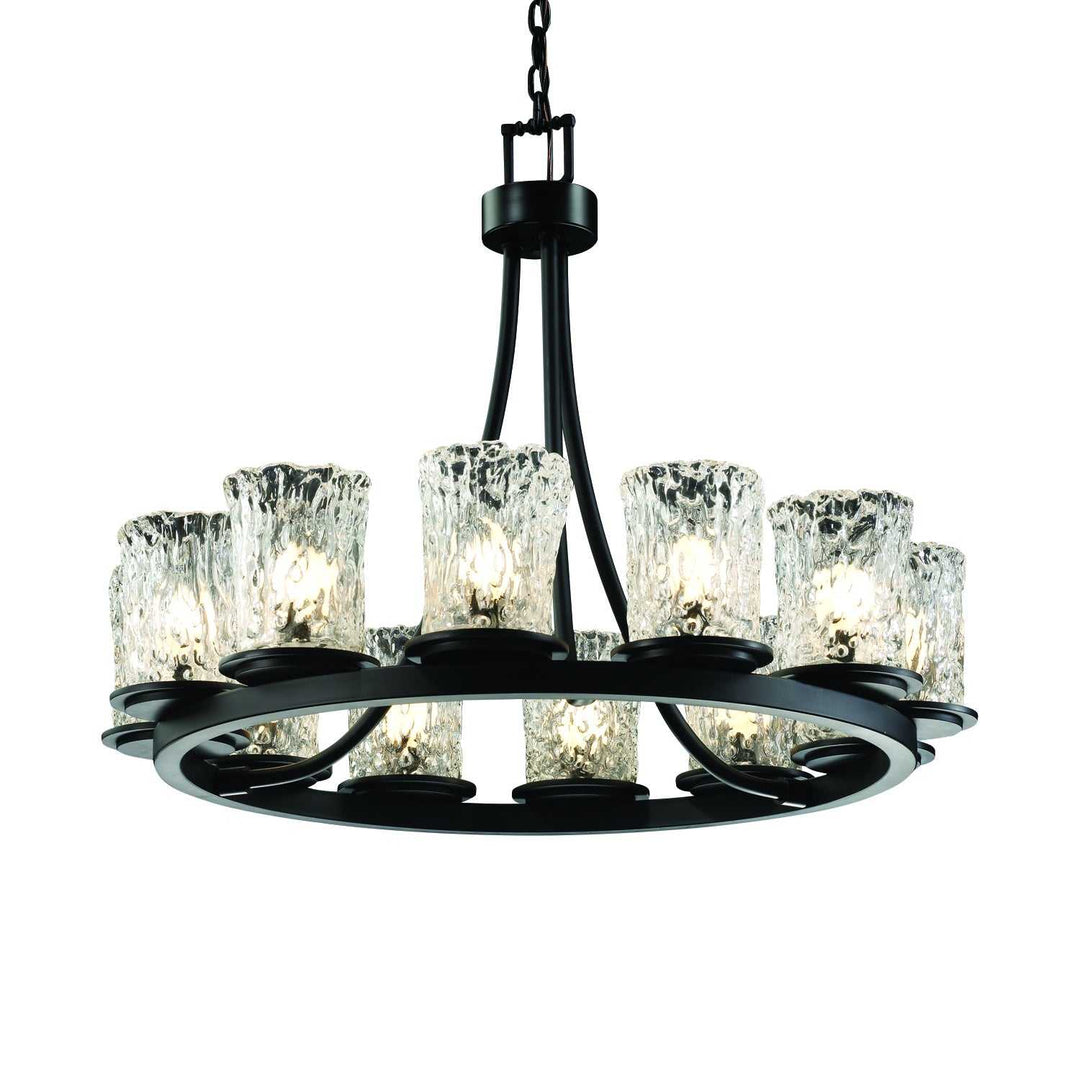 Veneto Luce LED Chandelier in Matte Black Justice Designs