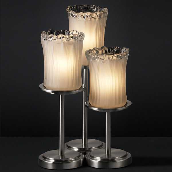Veneto Luce LED Table Lamp in Brushed Nickel Justice Designs