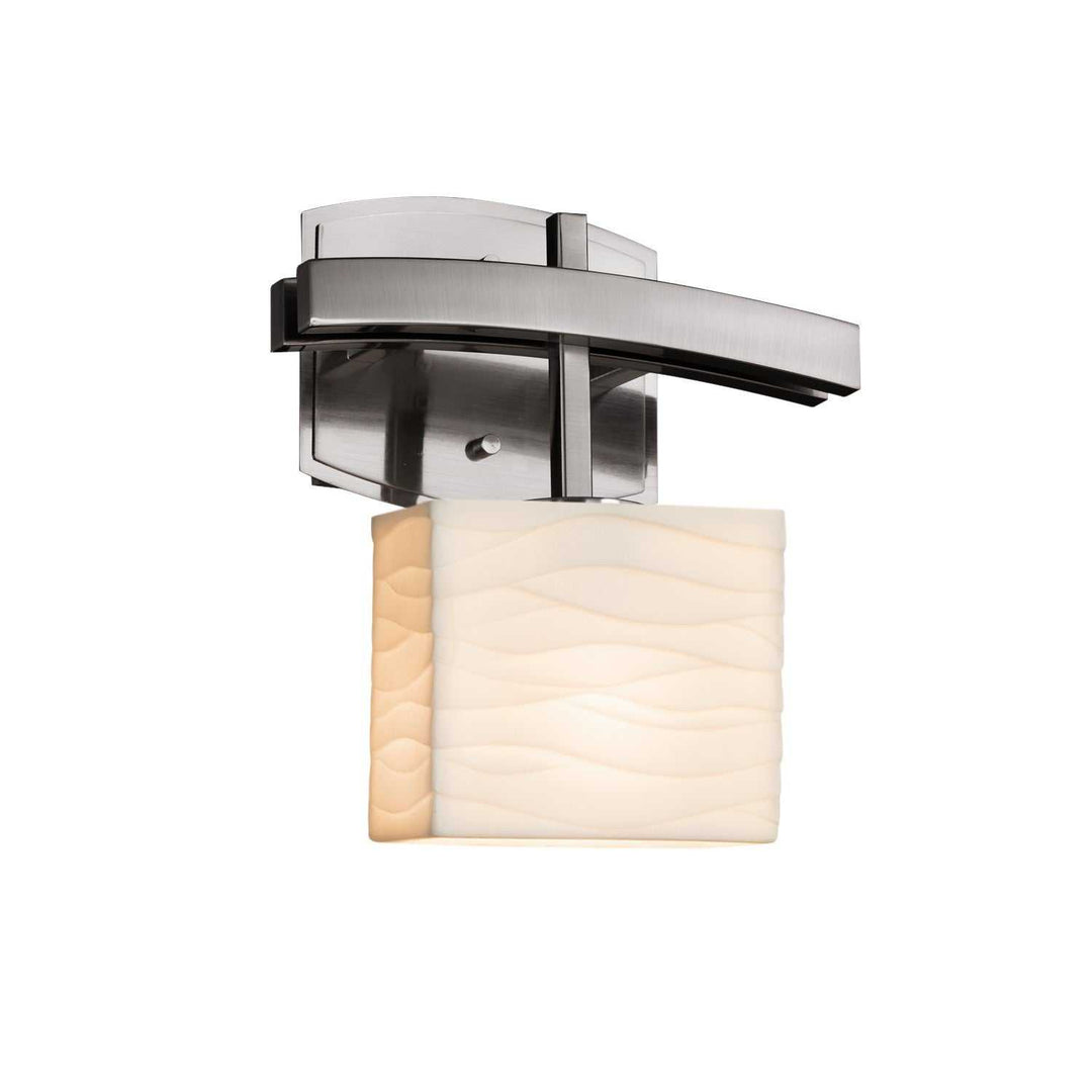Porcelina One Light Wall Sconce in Brushed Nickel Justice Designs