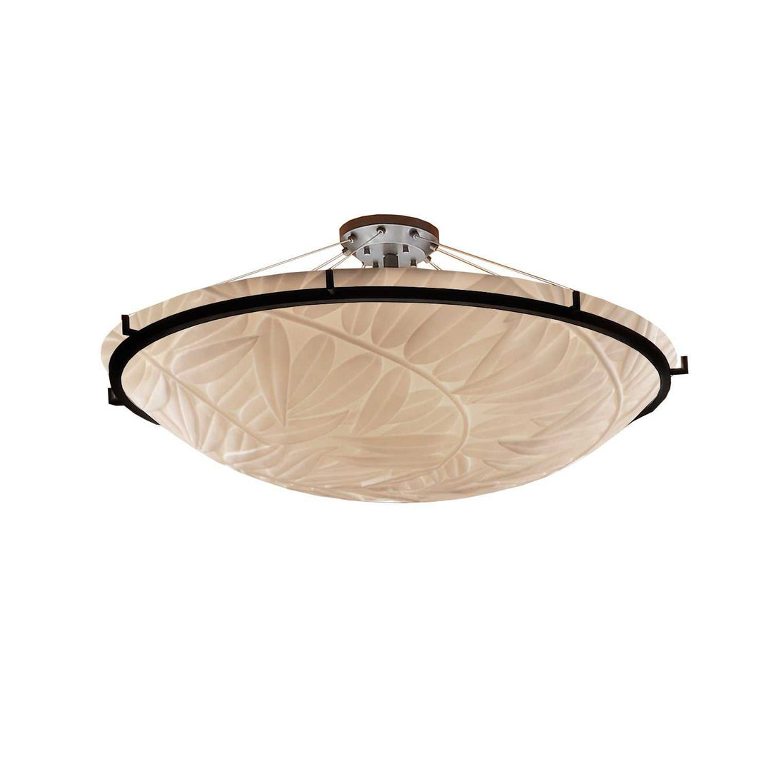 Porcelina Eight Light Semi-Flush Mount in Dark Bronze Justice Designs