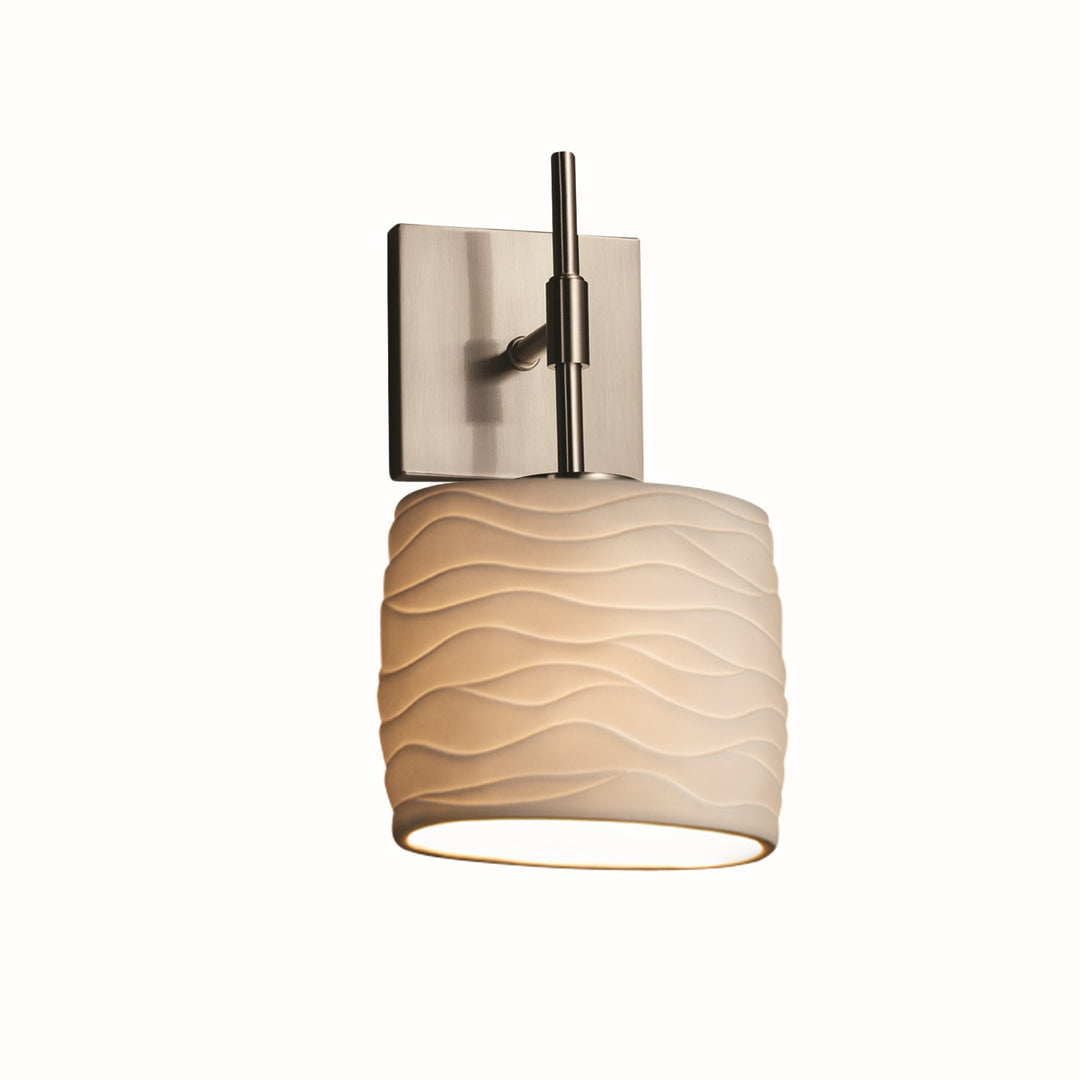 Justice Designs - POR-8417-30-WAVE-NCKL-LED1-700 - LED Wall Sconce - Limoges - Brushed Nickel