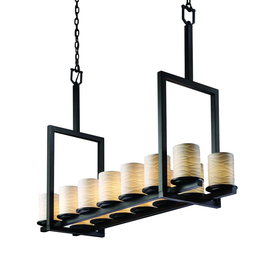 Limoges LED Chandelier in Matte Black Justice Designs