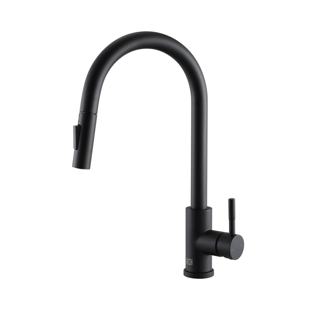 Luca Kitchen Faucet in Matte Black - available from The Lighting Shoppe, trusted by Canadian homeowners