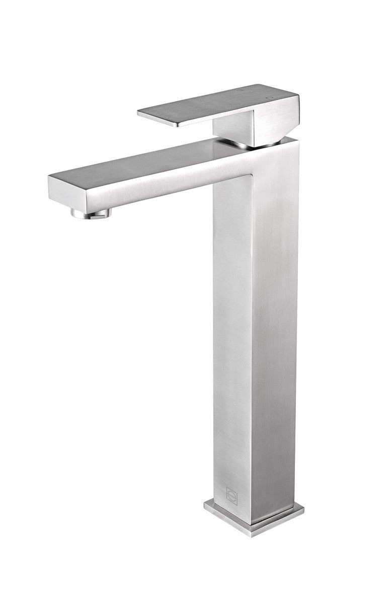 Jakob Single Handle Bathroom Faucet in Brushed Nickel - available from The Lighting Shoppe, trusted by Canadian homeowners