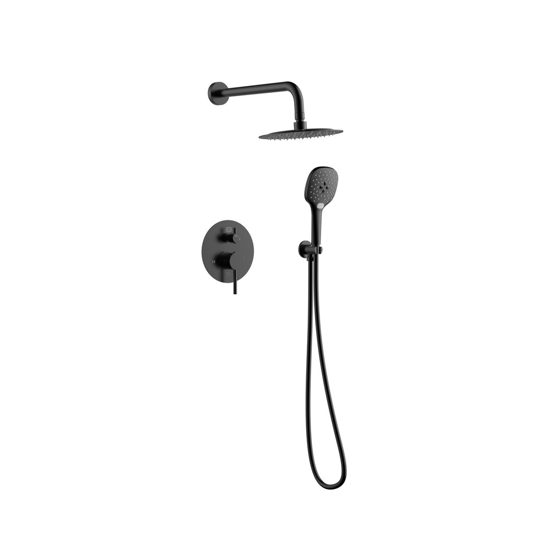 George Complete Shower Faucet System With Rough-In Valve in Matte Black - available from The Lighting Shoppe, trusted by Canadian homeowners
