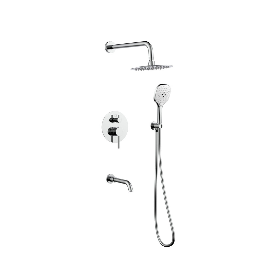 George Complete Shower Faucet System With Rough-In Valve in Chrome - available from The Lighting Shoppe, trusted by Canadian homeowners