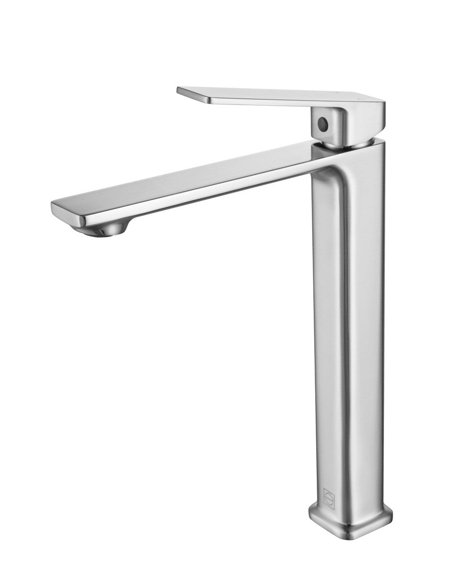 Lena Single Handle Bathroom Faucet in Brushed Nickel - available from The Lighting Shoppe, trusted by Canadian homeowners