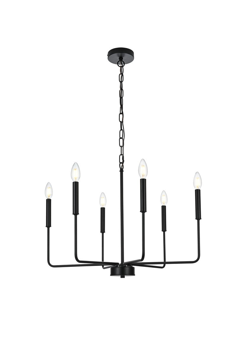 Willa Six Light Pendant in Black - available from The Lighting Shoppe, trusted by Canadian homeowners