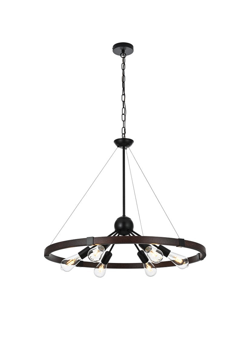 Thora Six Light Pendant in Black - available from The Lighting Shoppe, trusted by Canadian homeowners
