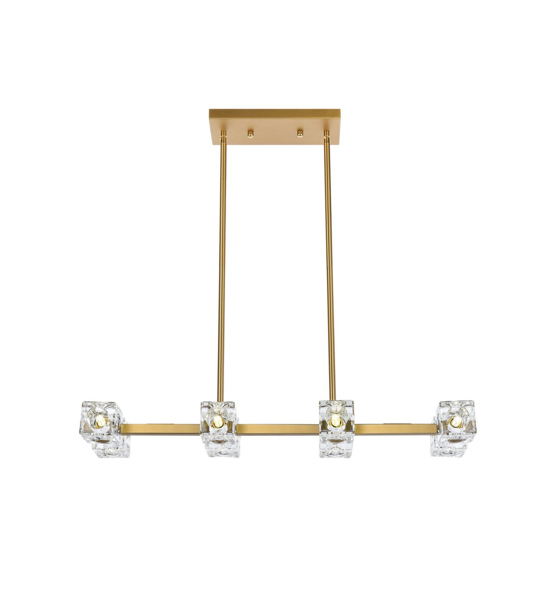 Lyra Eight Light Pendant in Satin Gold - available from The Lighting Shoppe, trusted by Canadian homeowners