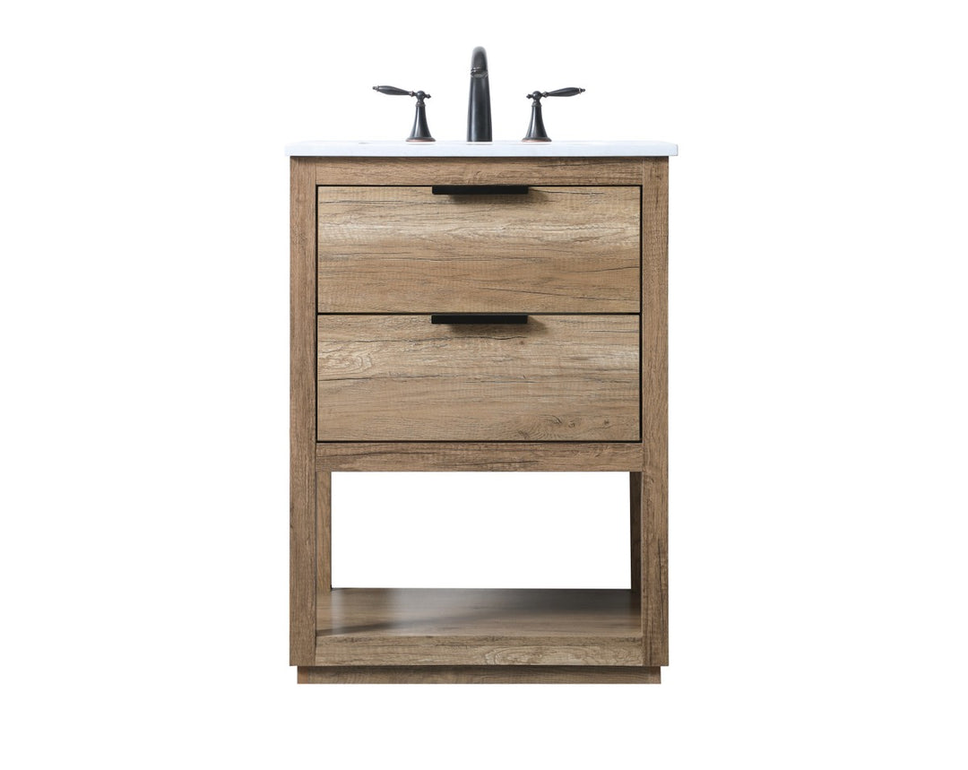 Elegant Lighting - VF19224NT - SIngle Bathroom Vanity - Larkin - Natural Oak
