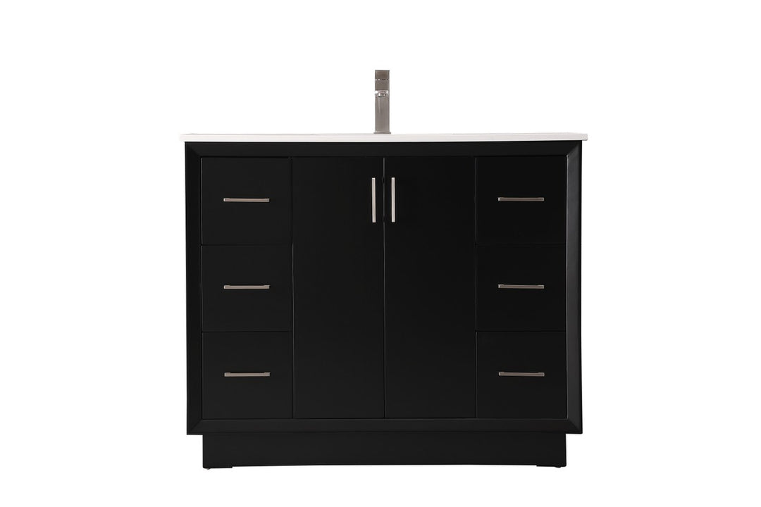 Elegant Lighting - VF19642BK - SIngle Bathroom Vanity - Hayes - Black
