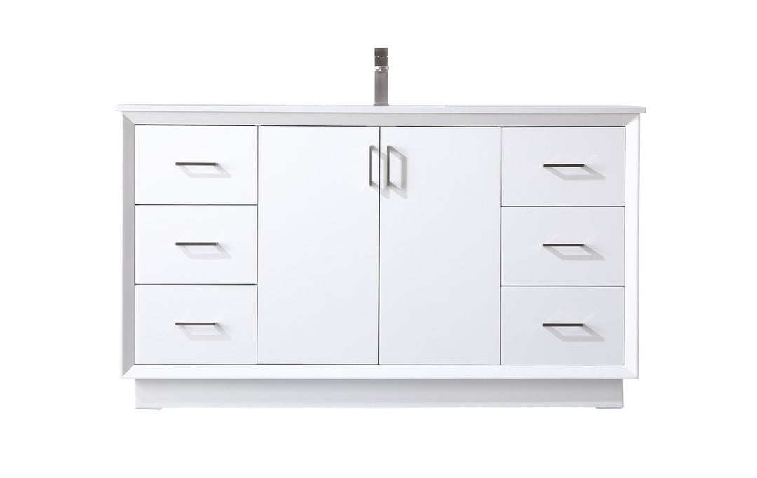 Elegant Lighting - VF19660WH - SIngle Bathroom Vanity - Hayes - White
