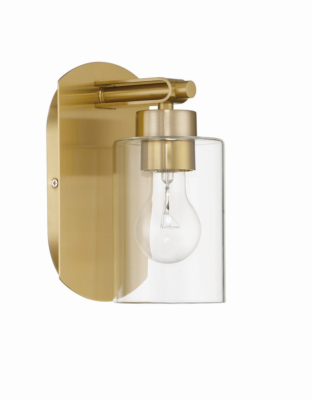 Hendrix One Light Wall Sconce in Satin Brass - available from The Lighting Shoppe, trusted by Canadian homeowners