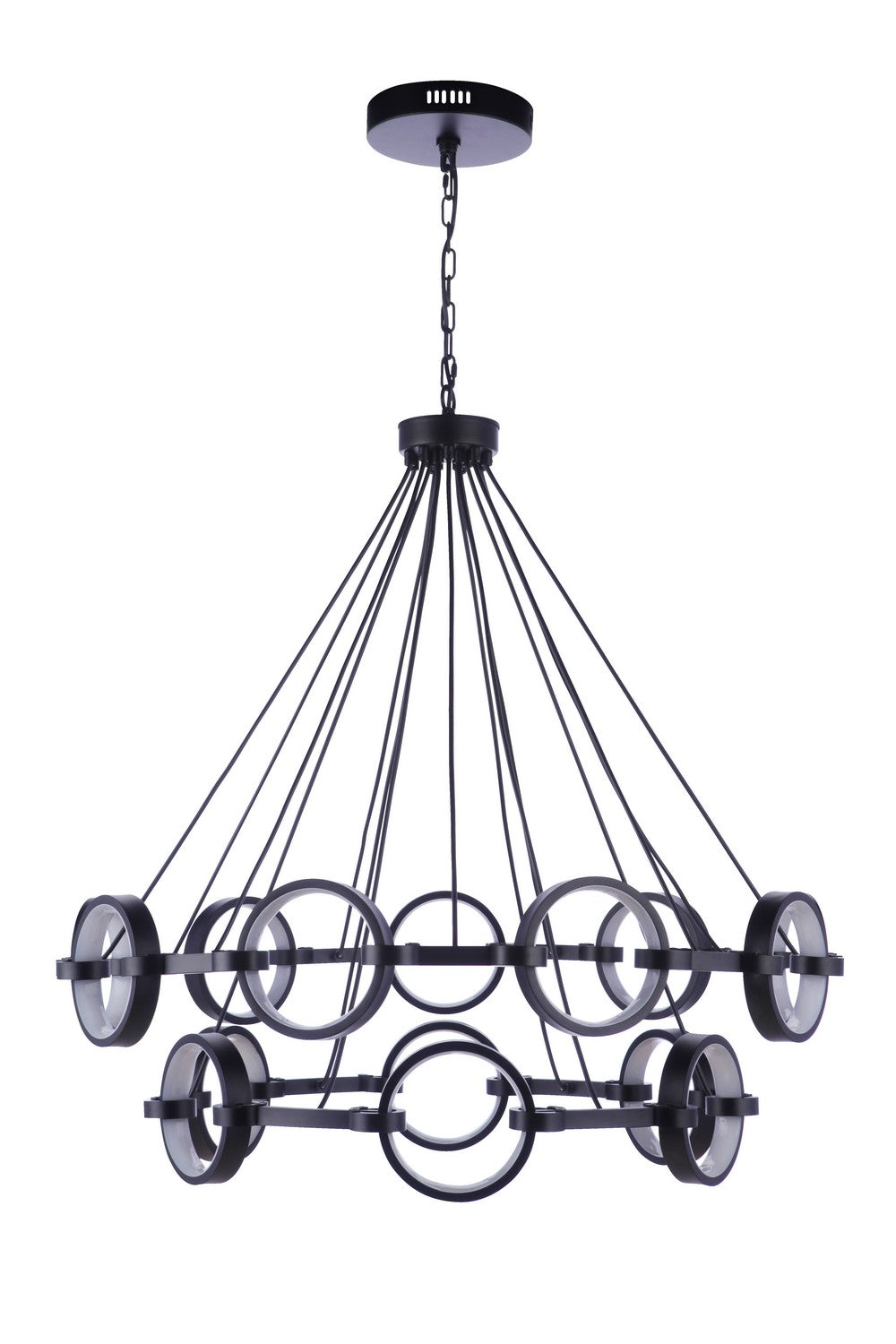 Context LED Chandelier in Flat Black - available from The Lighting Shoppe, trusted by Canadian homeowners