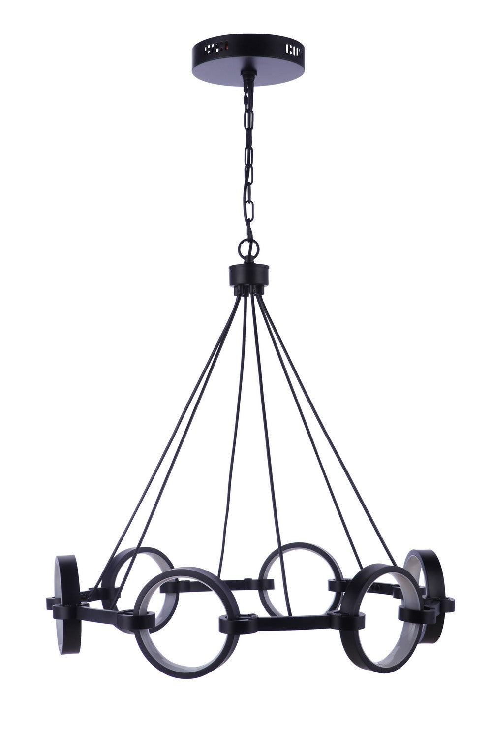 Context LED Chandelier in Flat Black - available from The Lighting Shoppe, trusted by Canadian homeowners