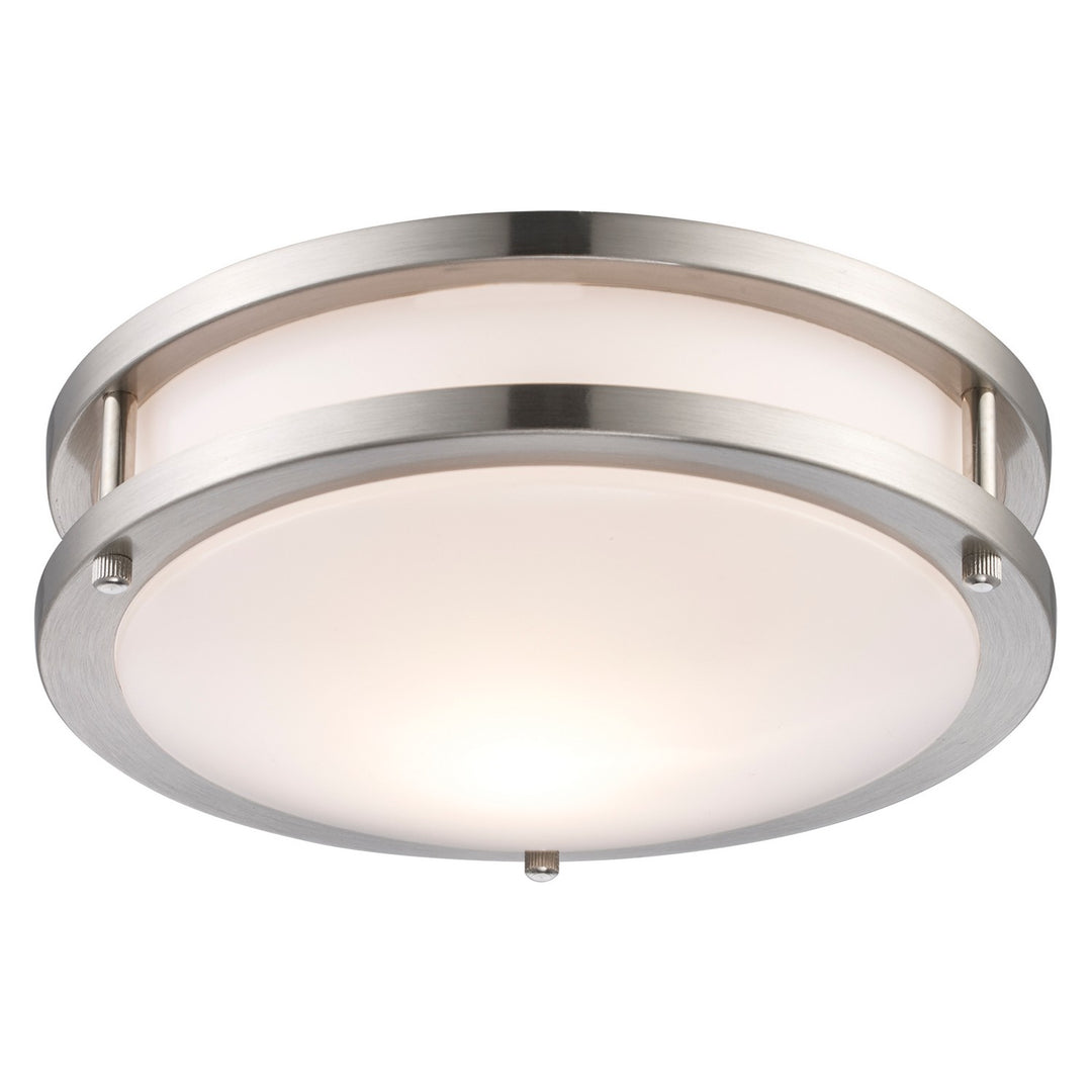One Light Flush Mount in Brushed Nickel - available from The Lighting Shoppe, trusted by Canadian homeowners