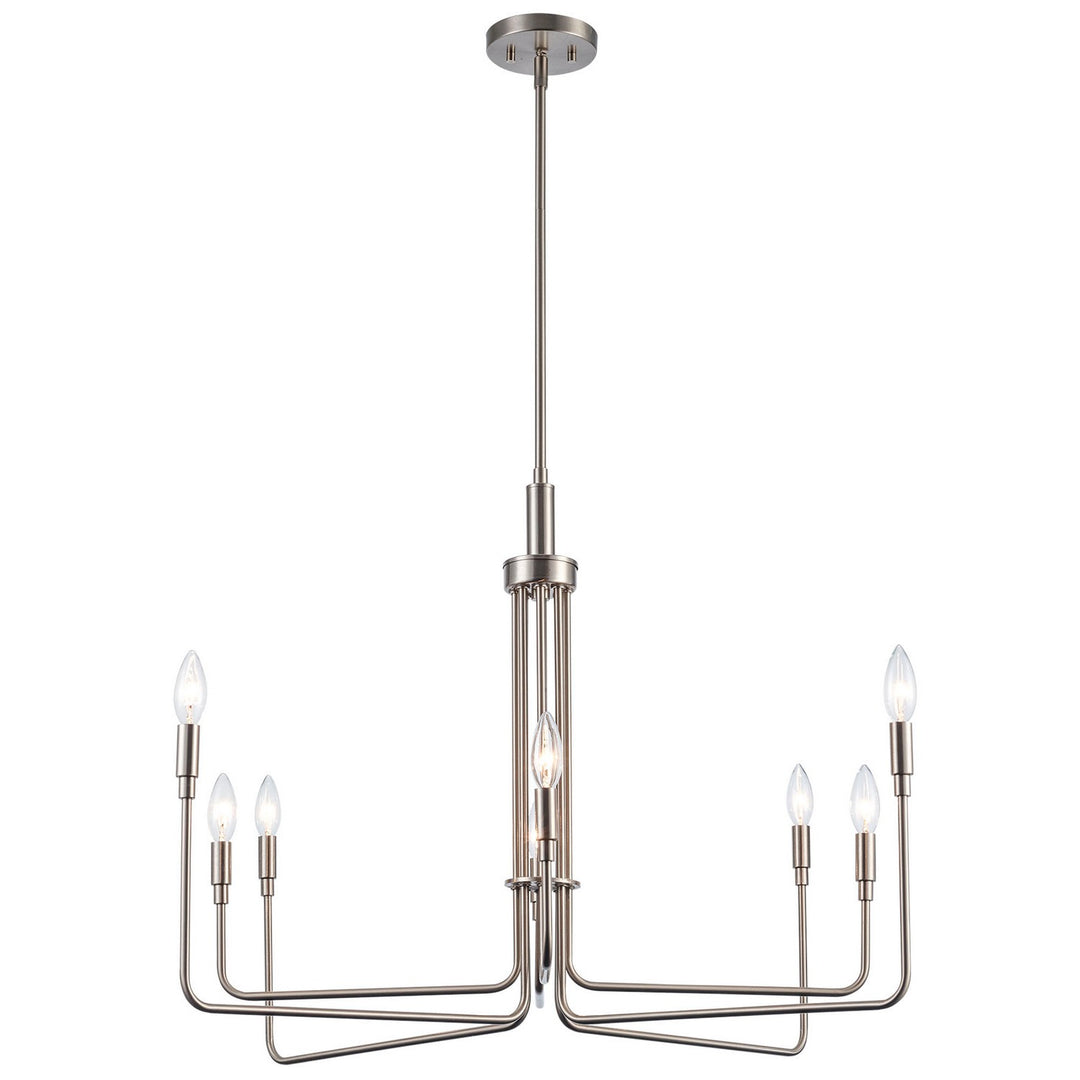 Eight Light Chandelier in Brushed Nickel - available from The Lighting Shoppe, trusted by Canadian homeowners