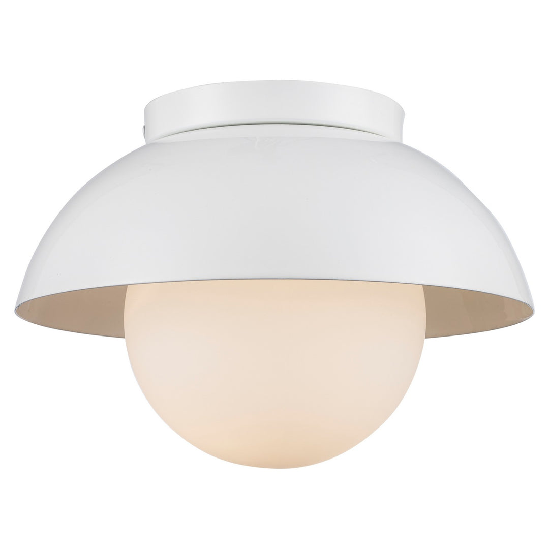 One Light Flush Mount in White - available from The Lighting Shoppe, trusted by Canadian homeowners