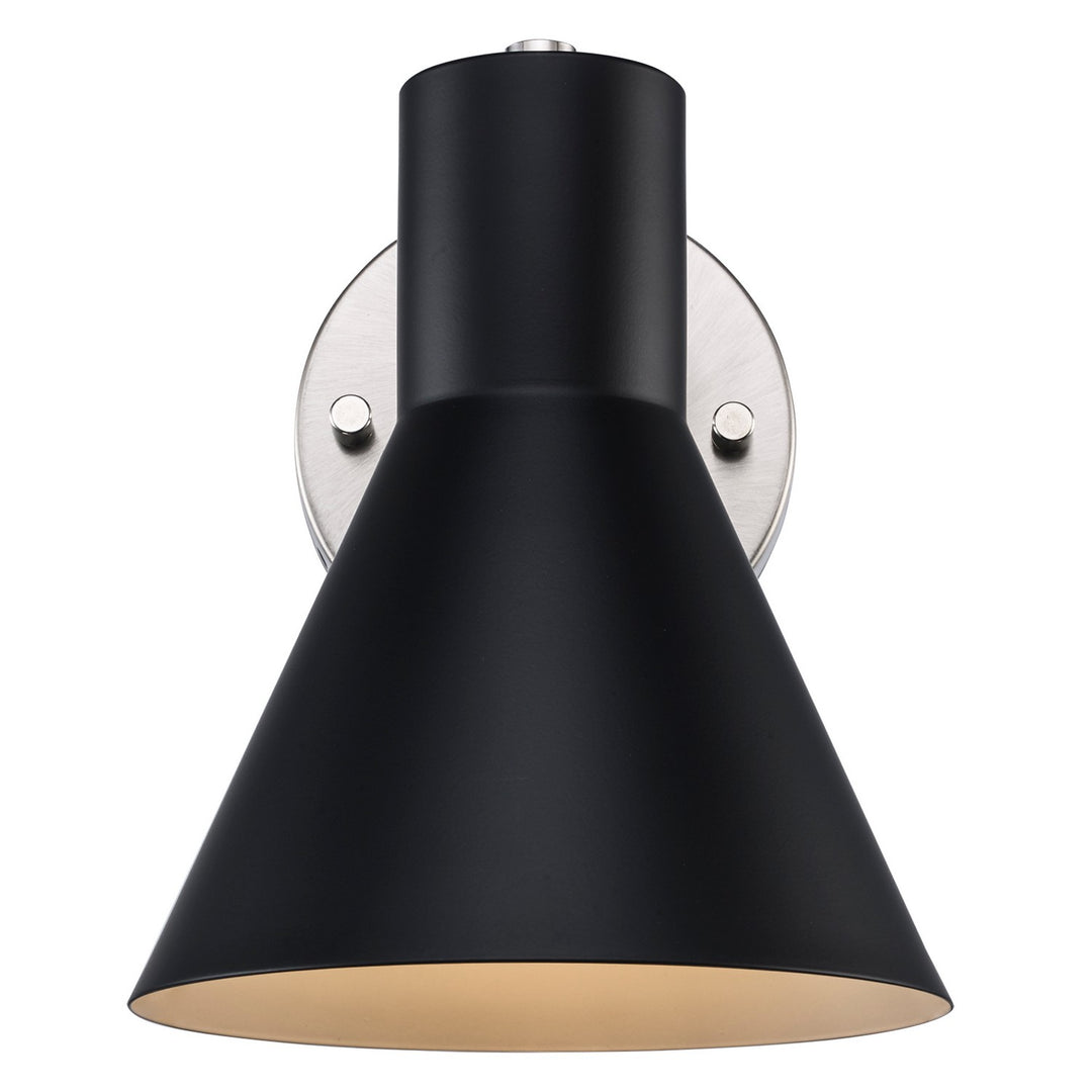 One Light Wall Sconce in Black / Brushed Nickel - available from The Lighting Shoppe, trusted by Canadian homeowners