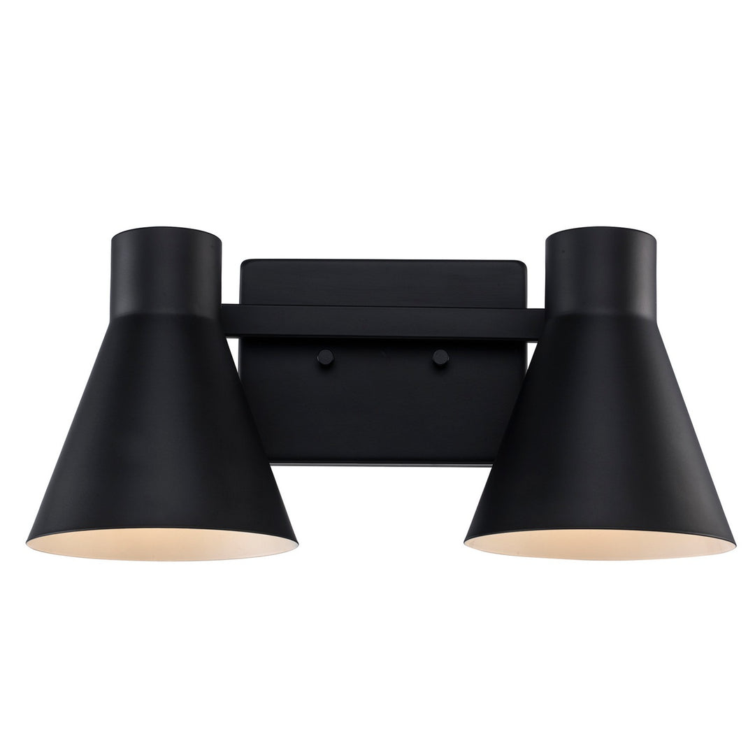Two Light Vanity in Black - available from The Lighting Shoppe, trusted by Canadian homeowners
