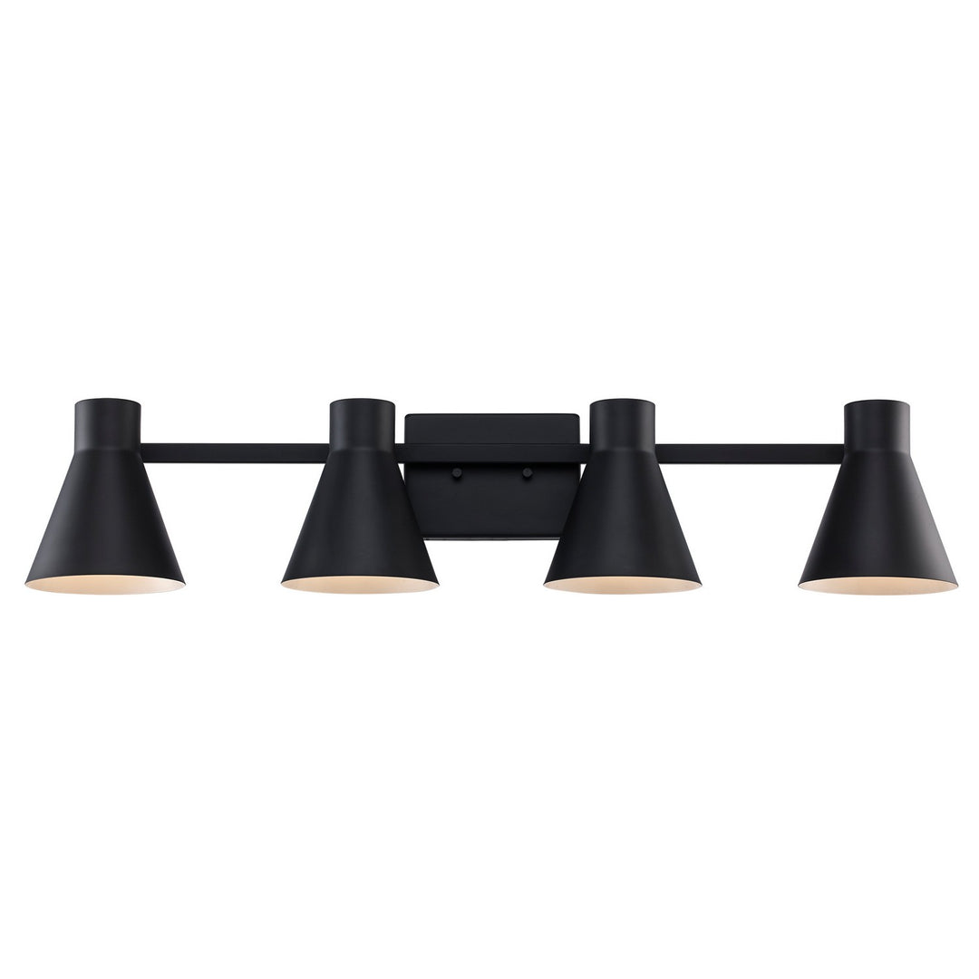 Four Light Vanity in Black - available from The Lighting Shoppe, trusted by Canadian homeowners