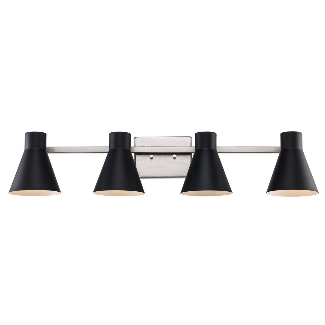 Four Light Vanity in Black / Brushed Nickel - available from The Lighting Shoppe, trusted by Canadian homeowners