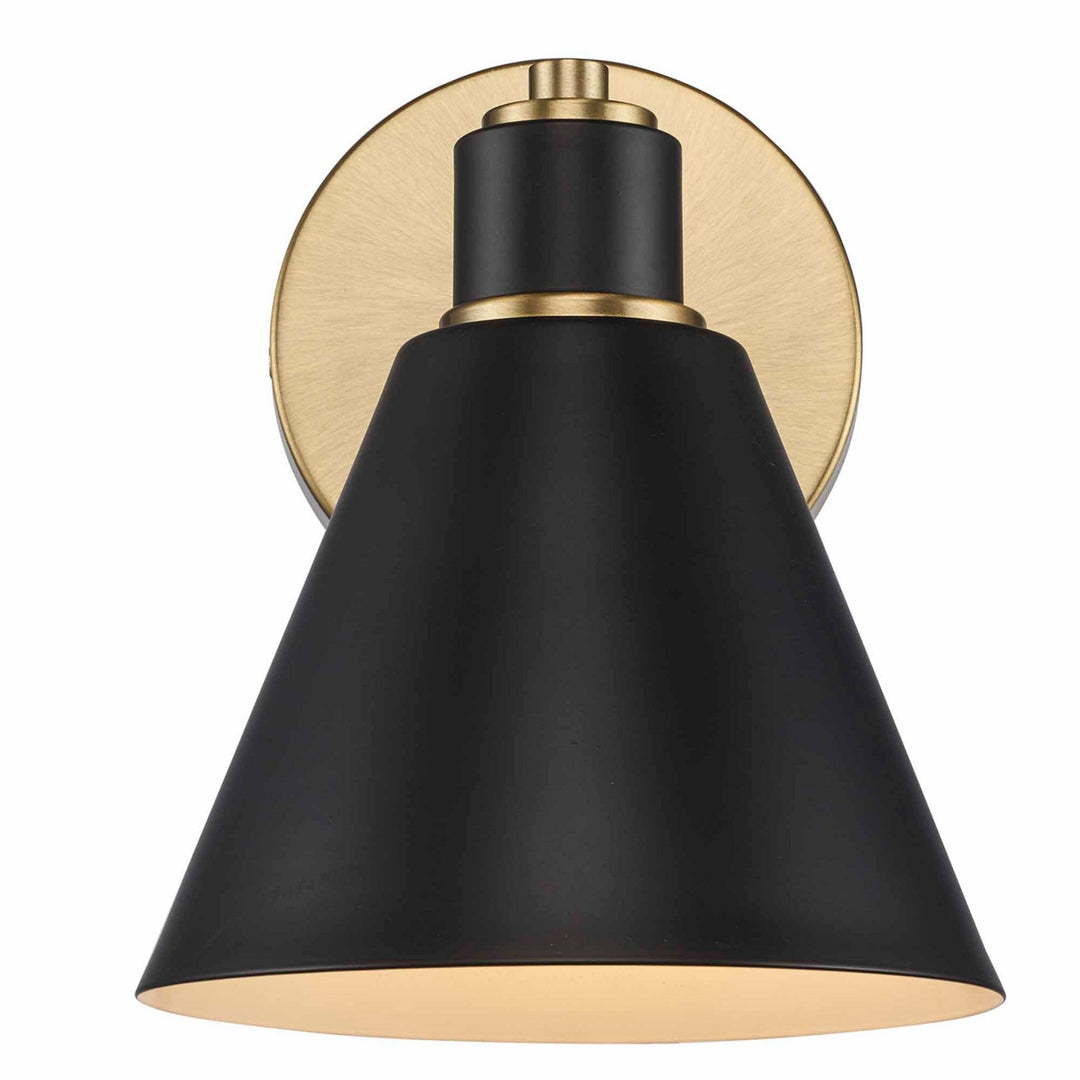 One Light Wall Sconce in Antique Gold / Black - available from The Lighting Shoppe, trusted by Canadian homeowners