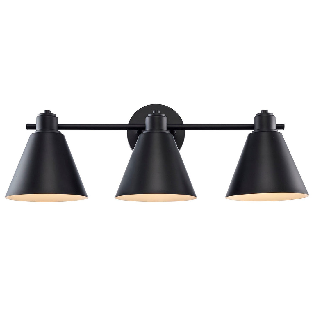 Three Light Vanity in Black - available from The Lighting Shoppe, trusted by Canadian homeowners