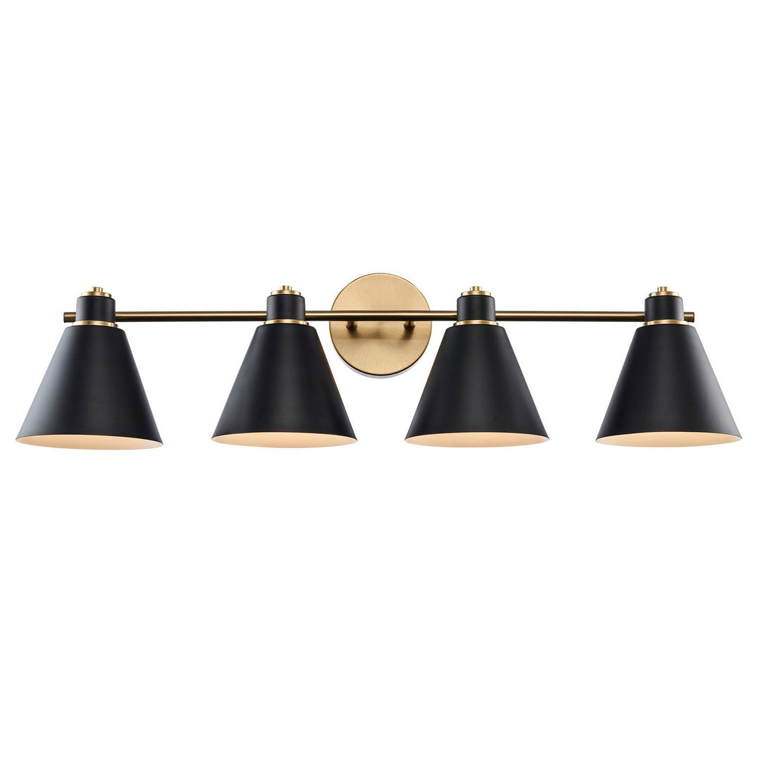 Four Light Vanity in Antique Gold / Black - available from The Lighting Shoppe, trusted by Canadian homeowners