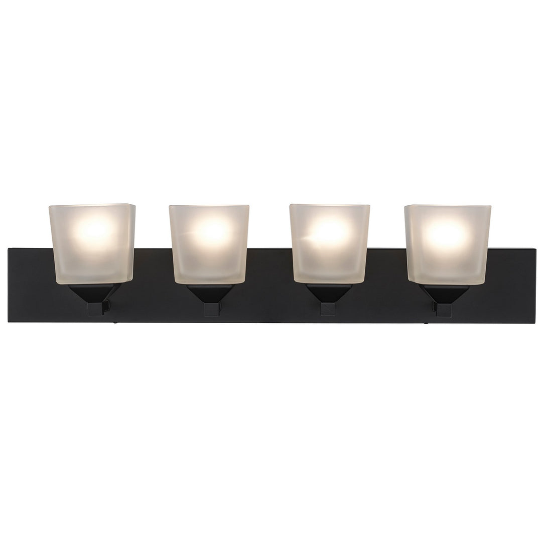 Edwards Four Light Vanity in Black - available from The Lighting Shoppe, trusted by Canadian homeowners