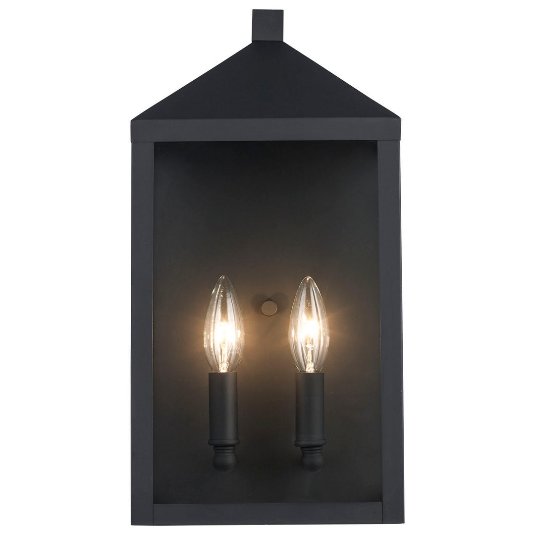 Two Light Outdoor Wall Mount in Black - available from The Lighting Shoppe, trusted by Canadian homeowners
