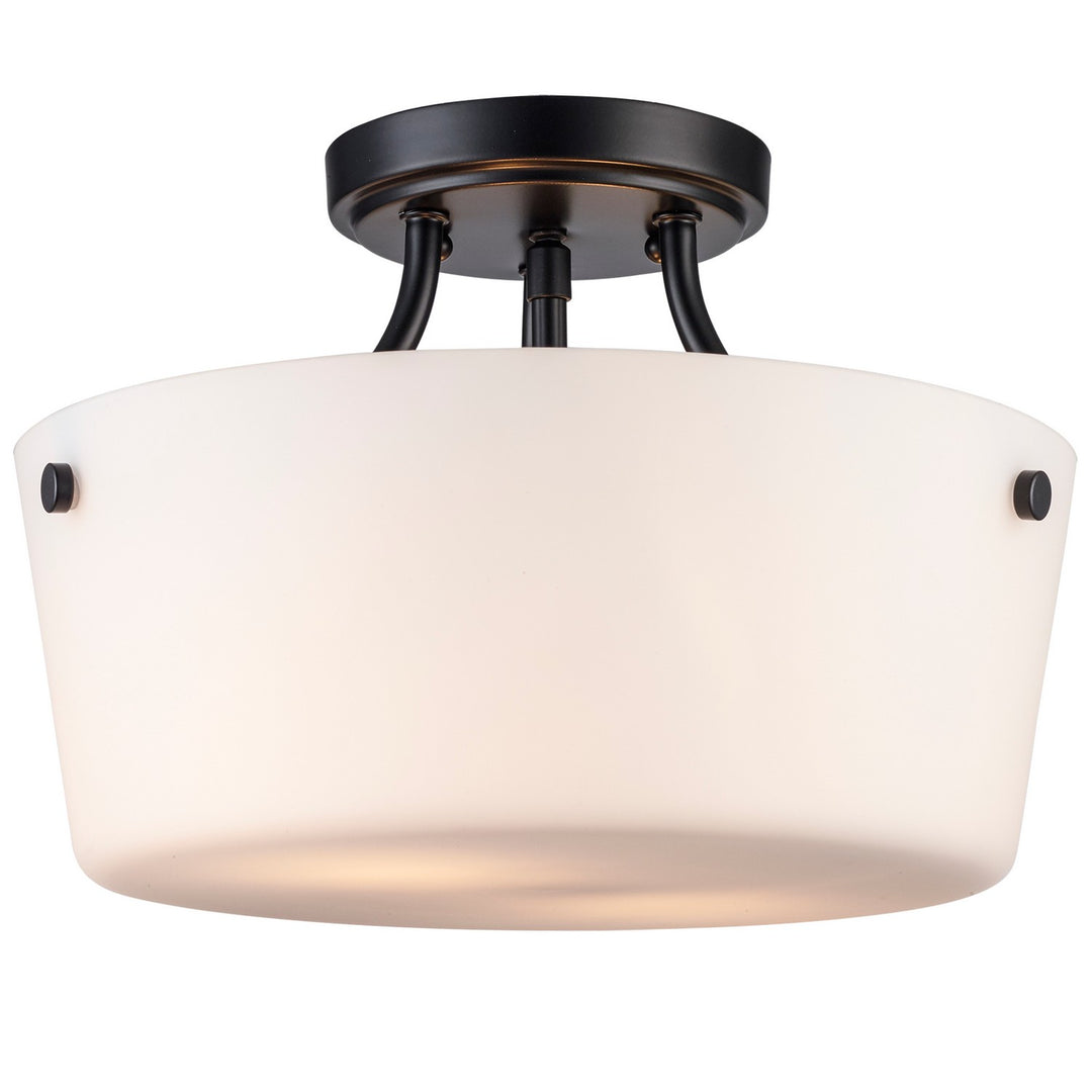 Two Light Flush Mount in Black - available from The Lighting Shoppe, trusted by Canadian homeowners