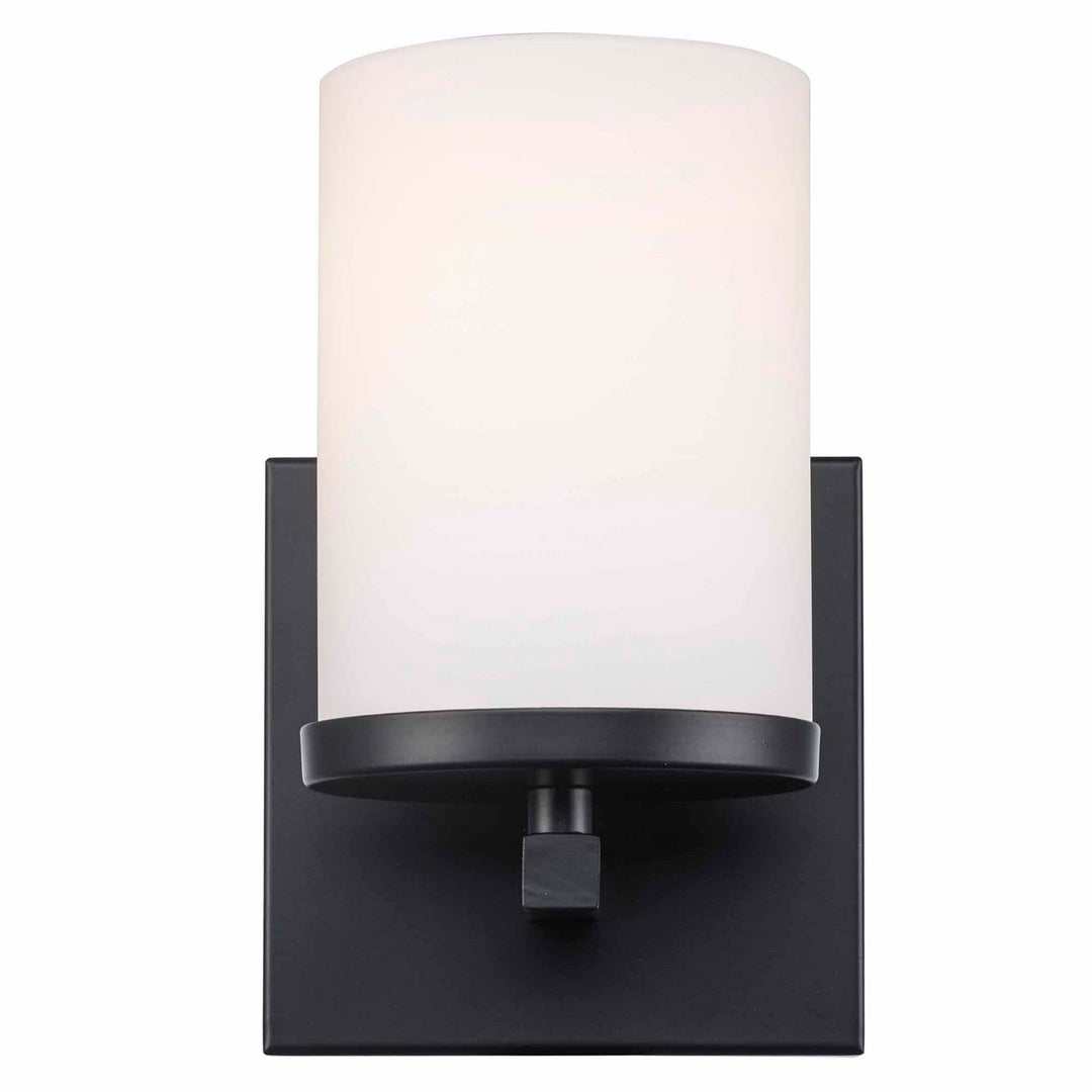 Nico One Light Wall Sconce in Black - available from The Lighting Shoppe, trusted by Canadian homeowners