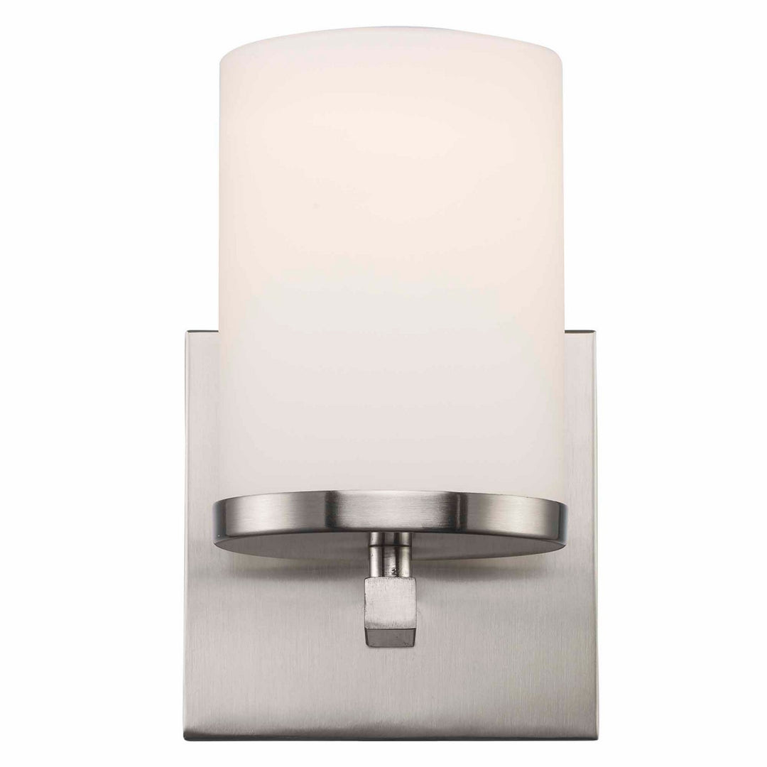 Nico One Light Wall Sconce in Brushed Nickel - available from The Lighting Shoppe, trusted by Canadian homeowners