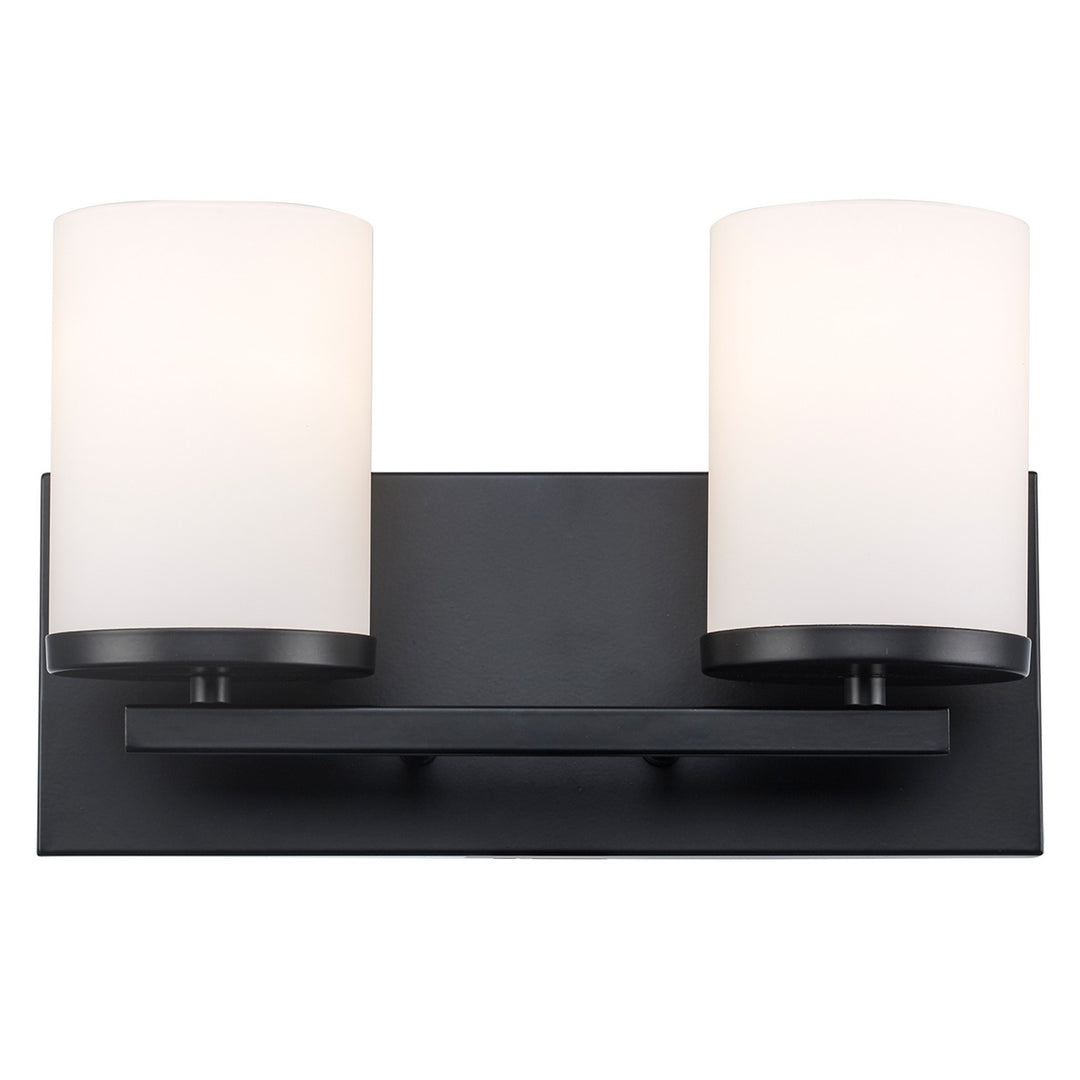 Nico Two Light Vanity in Black - available from The Lighting Shoppe, trusted by Canadian homeowners