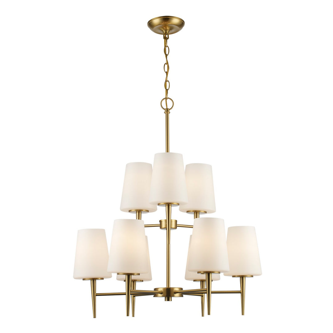 Nine Light Chandelier in Antique Gold - available from The Lighting Shoppe, trusted by Canadian homeowners