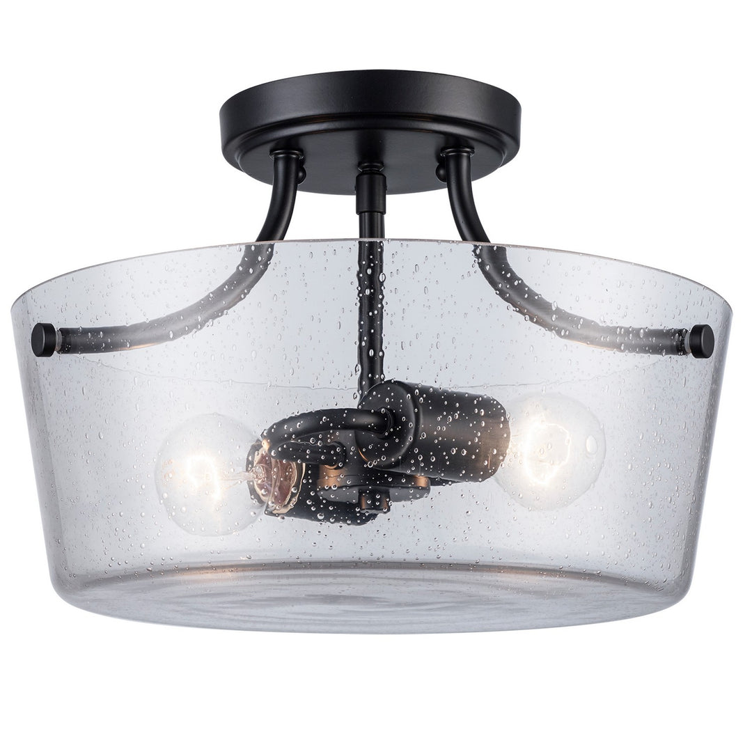 Two Light Flush Mount in Black - available from The Lighting Shoppe, trusted by Canadian homeowners