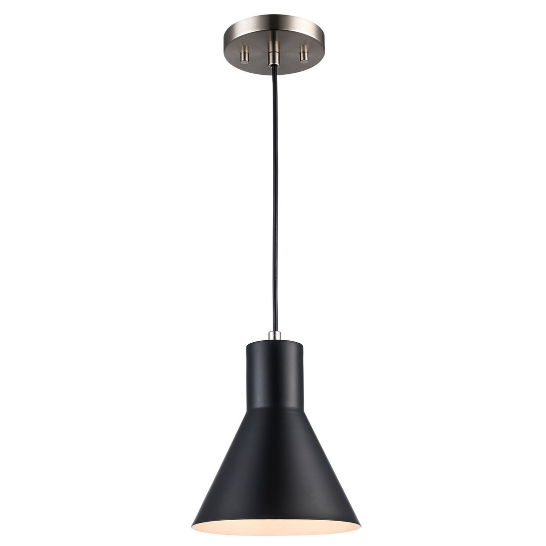 One Light Pendant in Black / Brushed Nickel - available from The Lighting Shoppe, trusted by Canadian homeowners