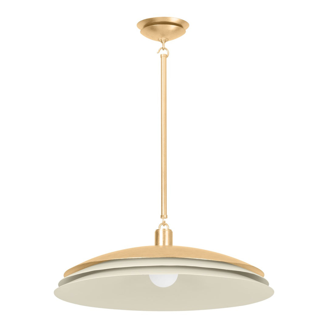 Oneida One Light Pendant in Vintage Gold Leaf/Soft Sand - available from The Lighting Shoppe, trusted by Canadian homeowners