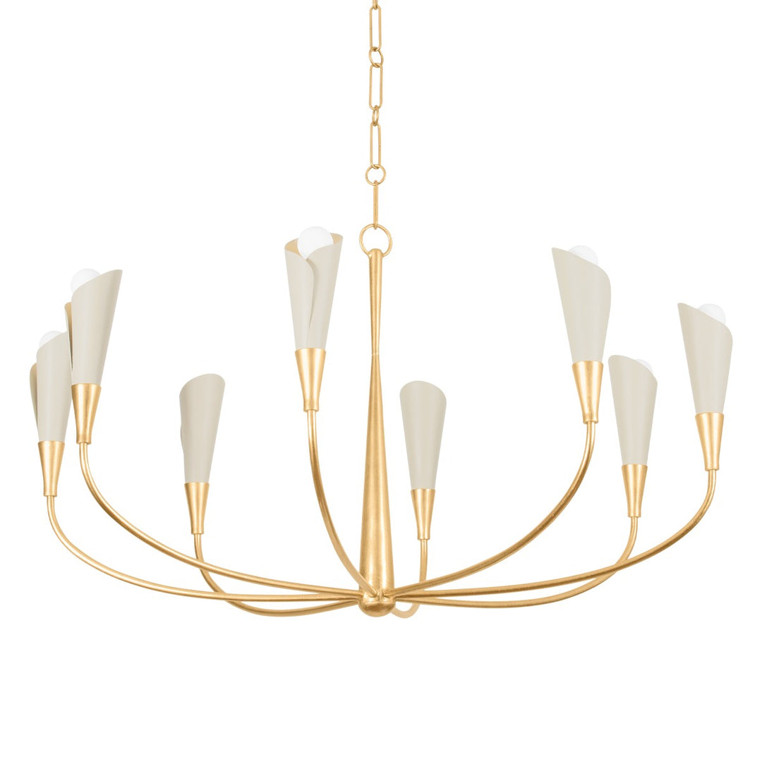 Montrose Eight Light Chandelier in Vintage Gold Leaf/Soft Sand - available from The Lighting Shoppe, trusted by Canadian homeowners